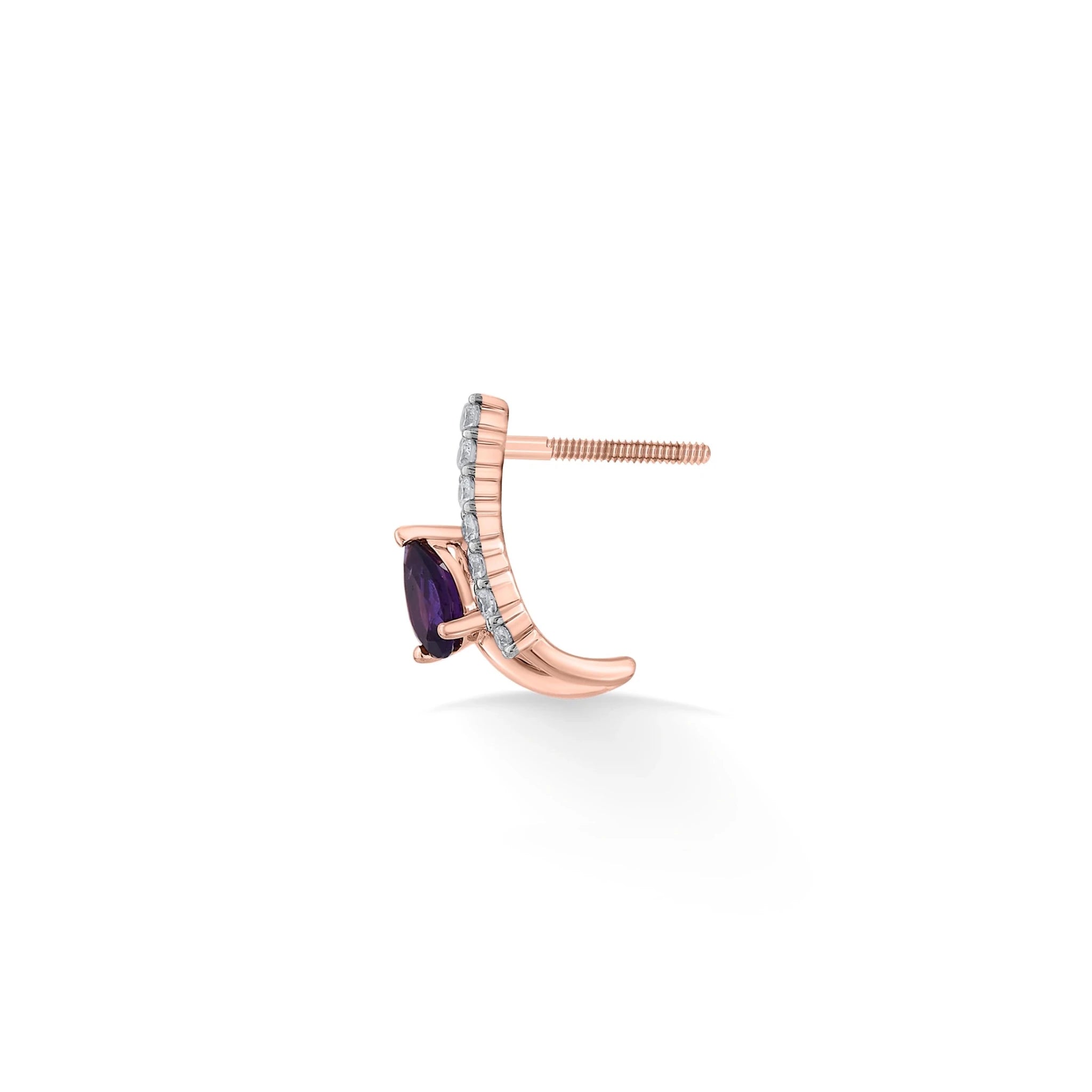 Color Pop Amethyst Drop Radiance Earrings - Zen Diamond India