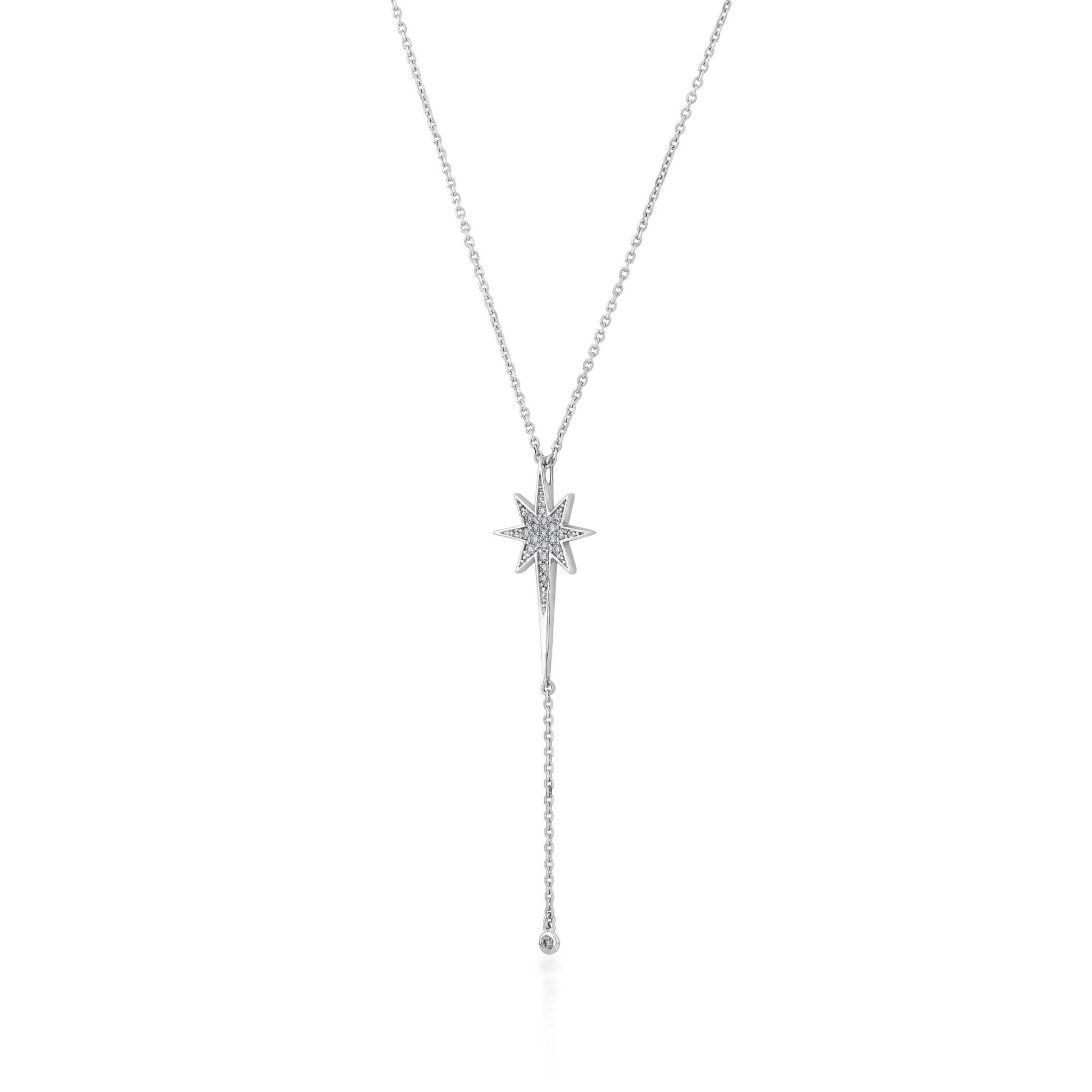 Quirky Celestial Starburst Drop Pendant - Zen Diamond India