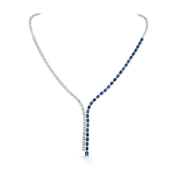Tryst Midnight Curve Symphony Necklace - Zen Diamond India