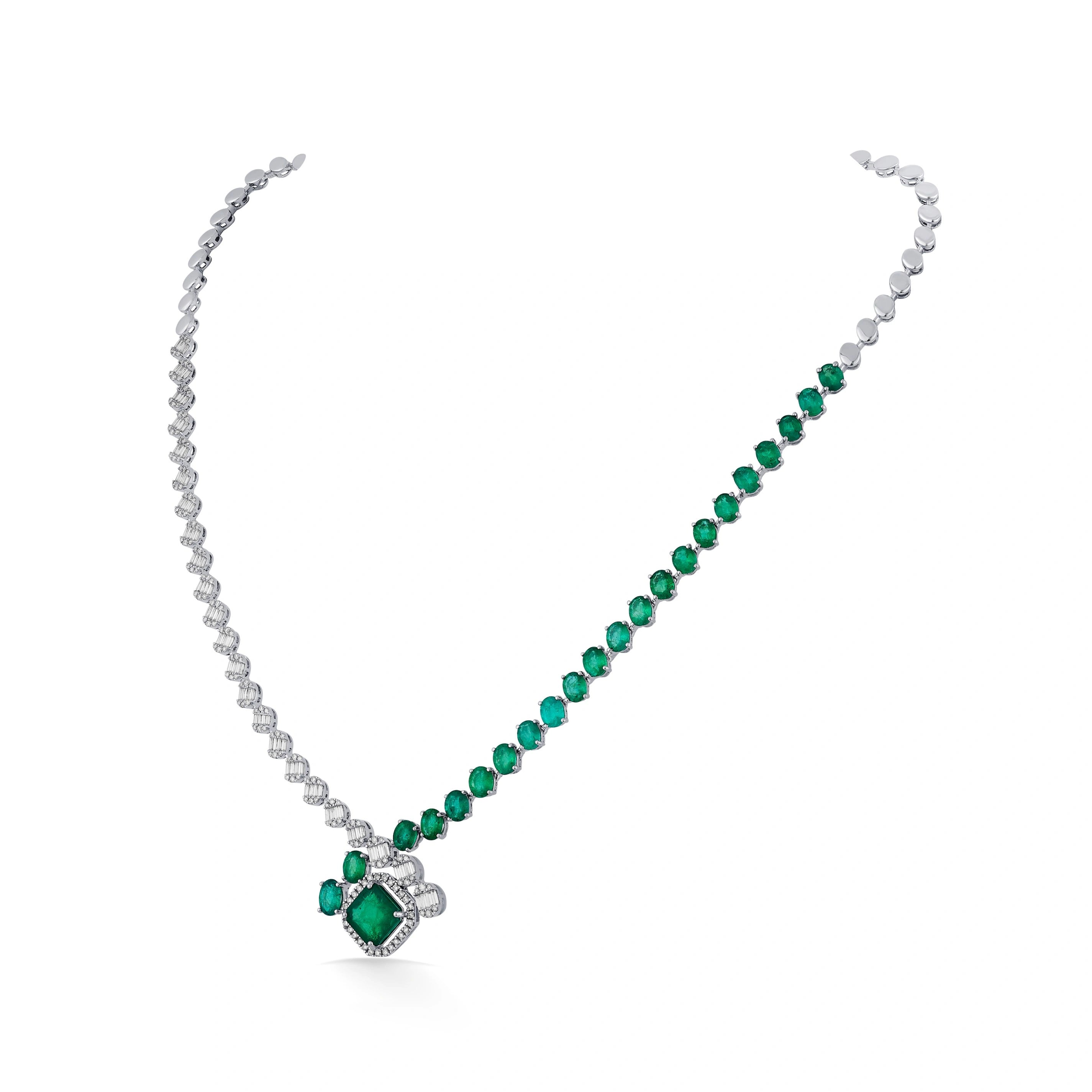 Tryst Verdant Luxe Harmony Necklace - Zen Diamond India