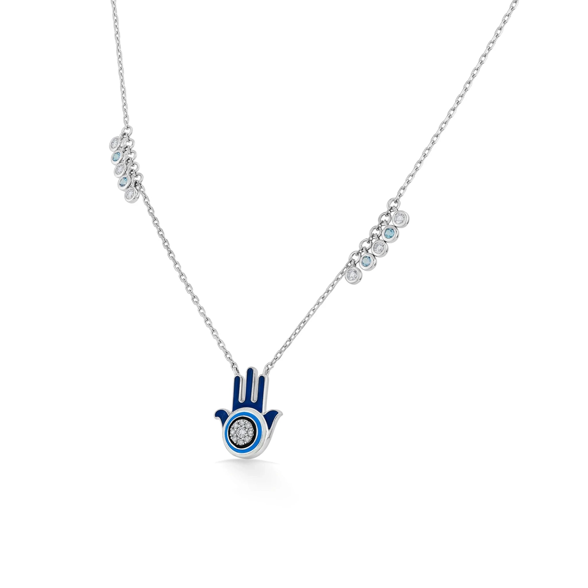 Quirky Divine Hamsa Charm Pendant - Zen Diamond India