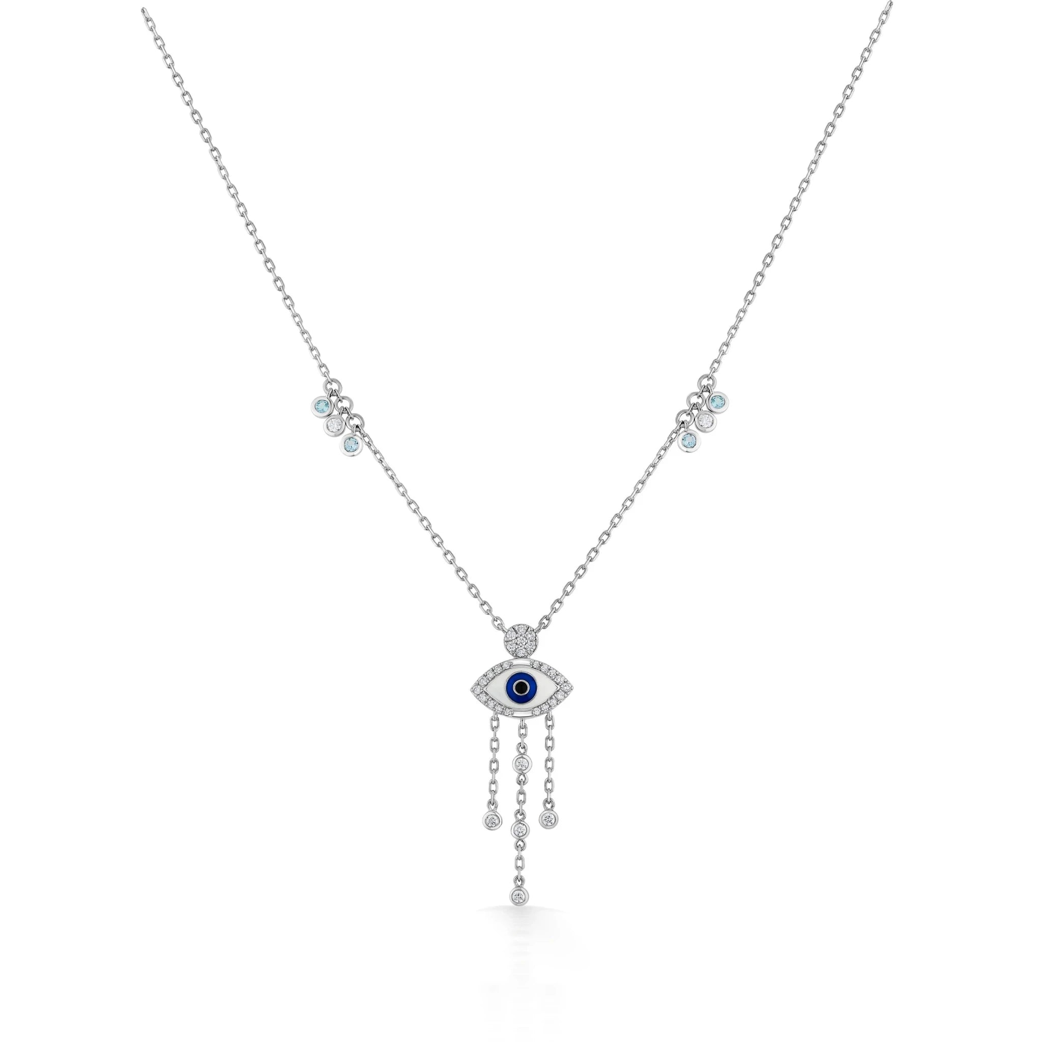 Quirky Drop Evil Eye Pendant - Zen Diamond India