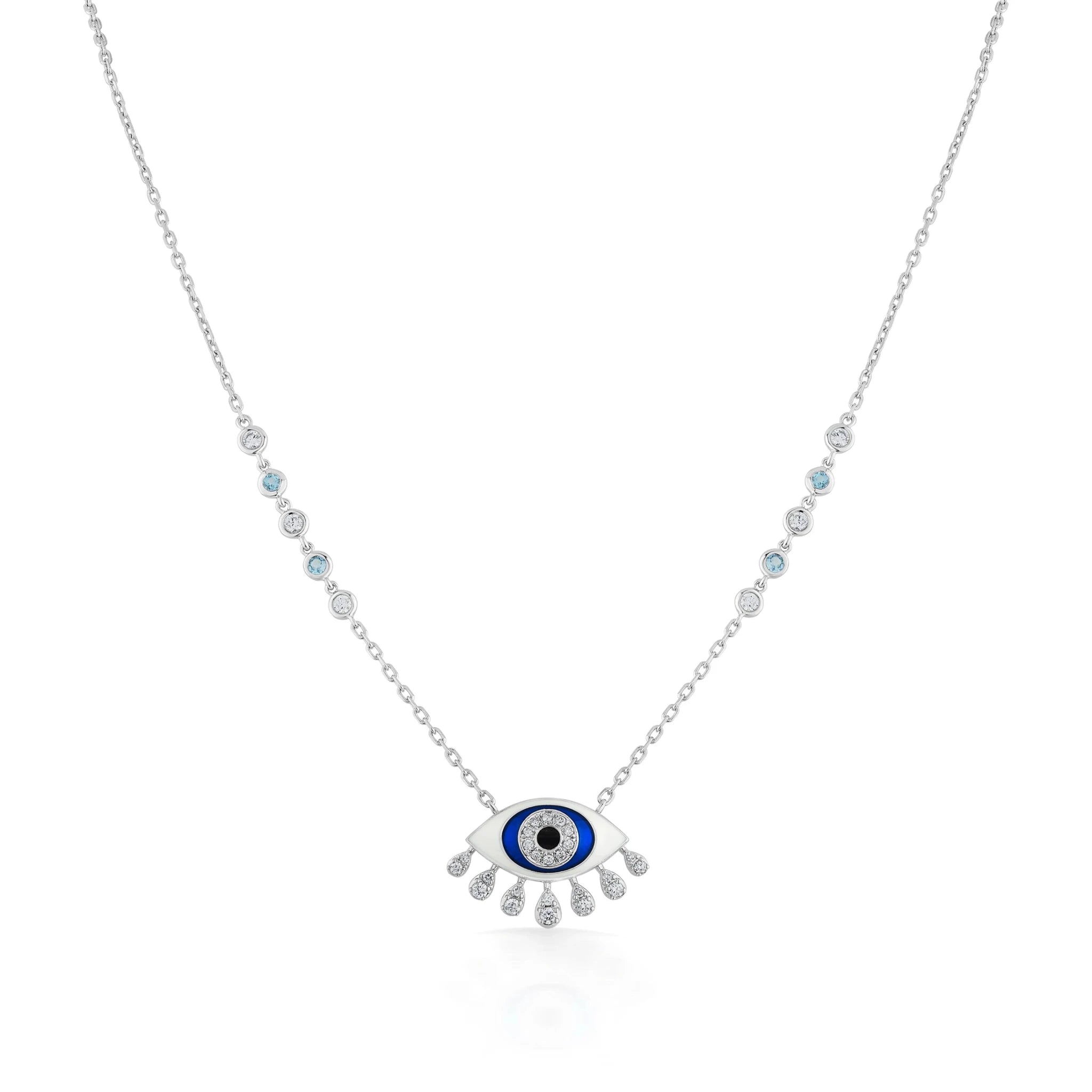 Quirky Mystic Blue Evil Eye Pendant - Zen Diamond India