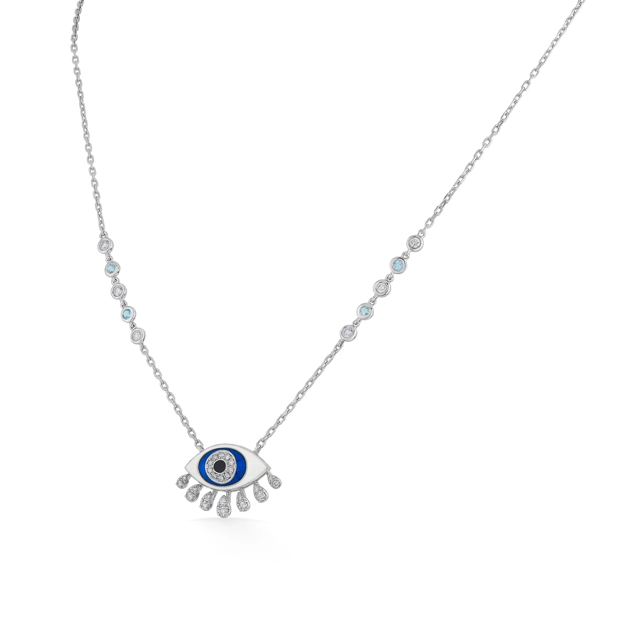 Quirky Mystic Blue Evil Eye Pendant - Zen Diamond India