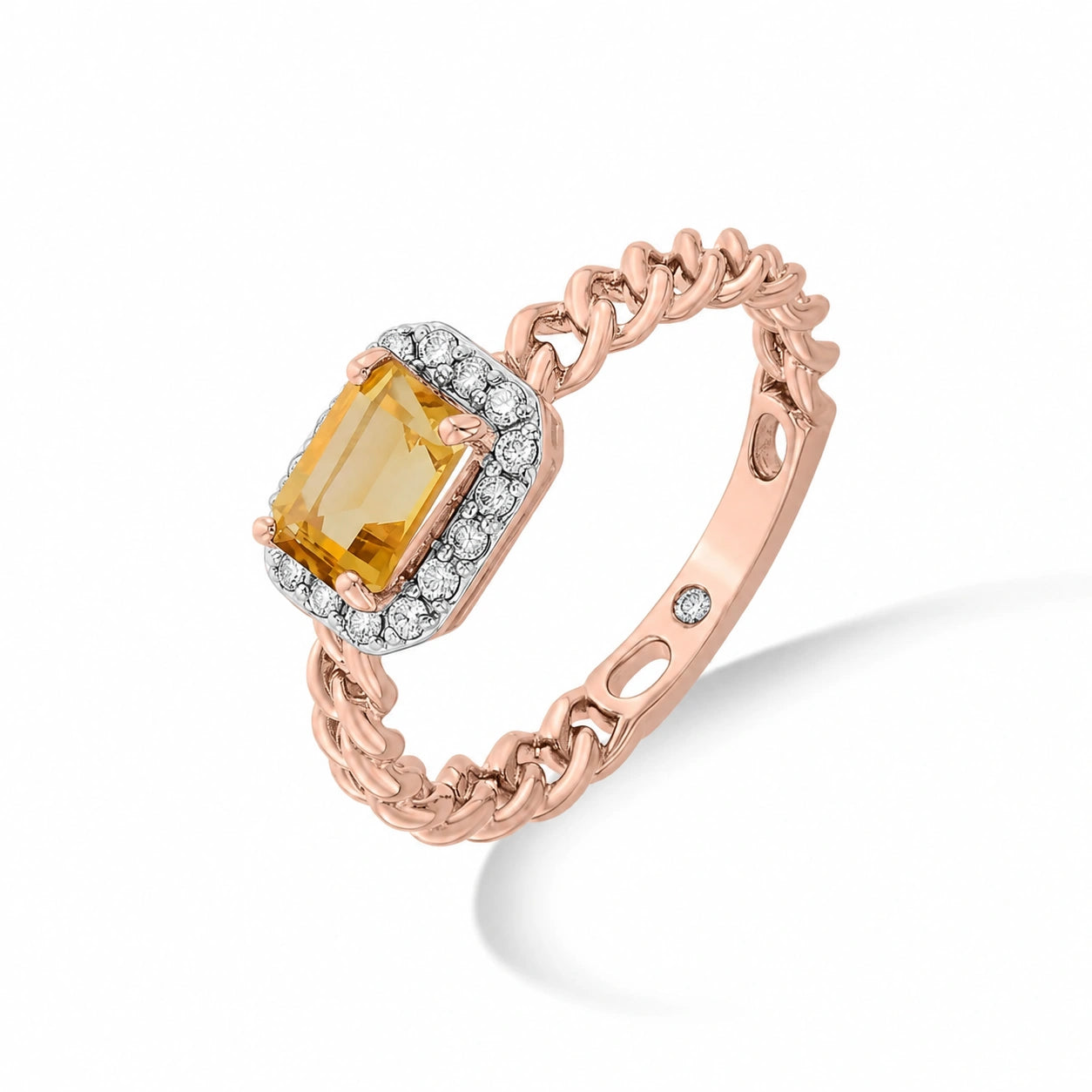 Color Pop Elegant Halo Accent Ring