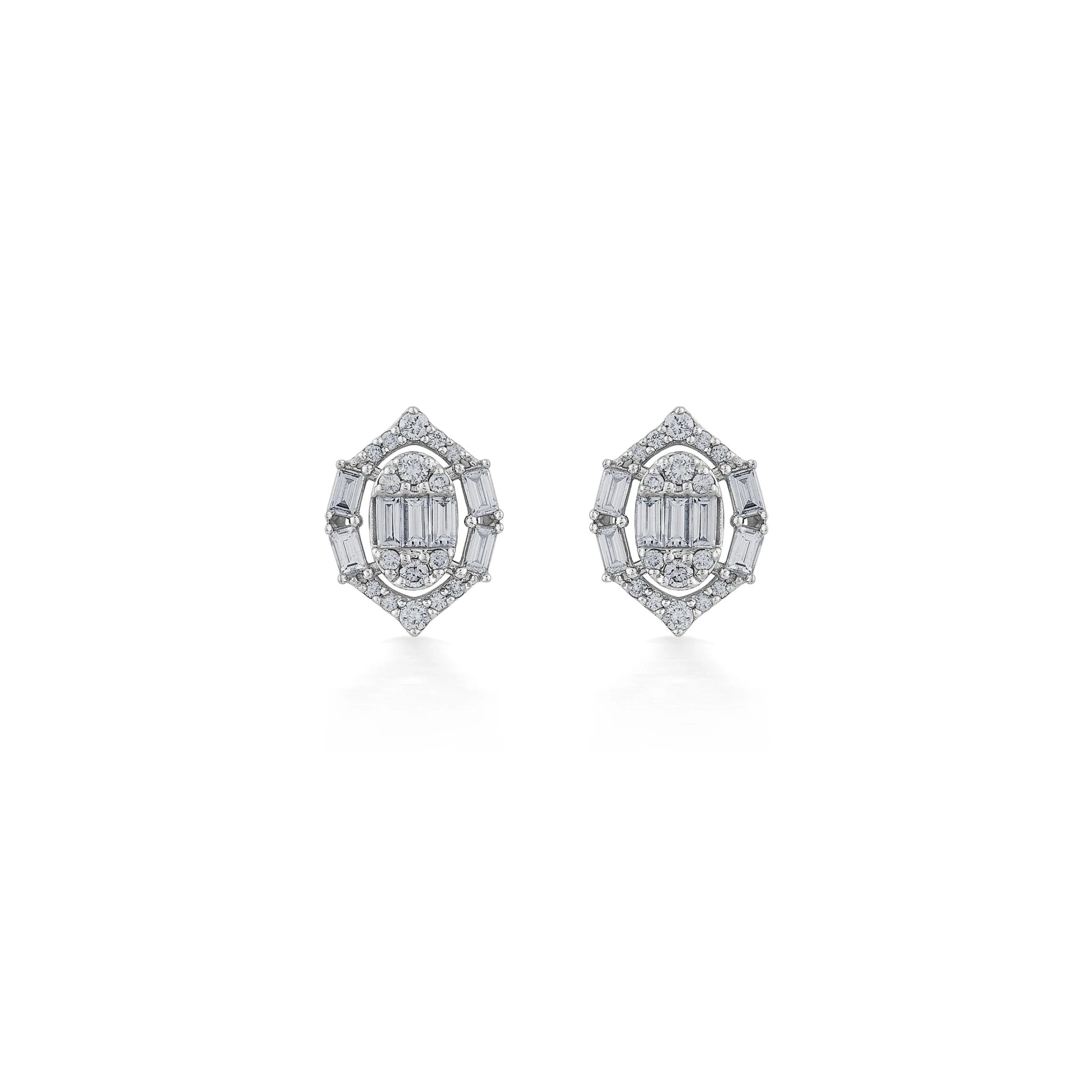 Classic Oval Radiance Diamond Stud Earrings - Zen Diamond India