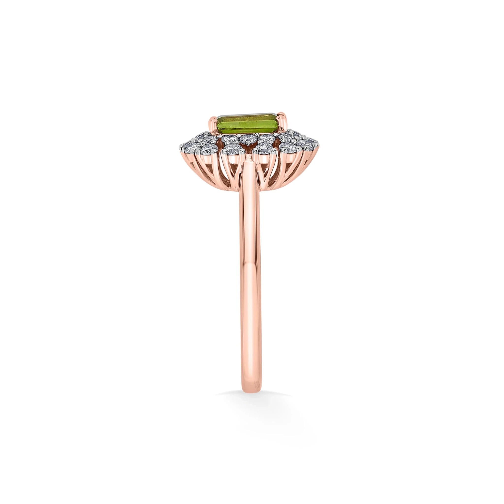 Color Pop Peridot Regal Halo Ring