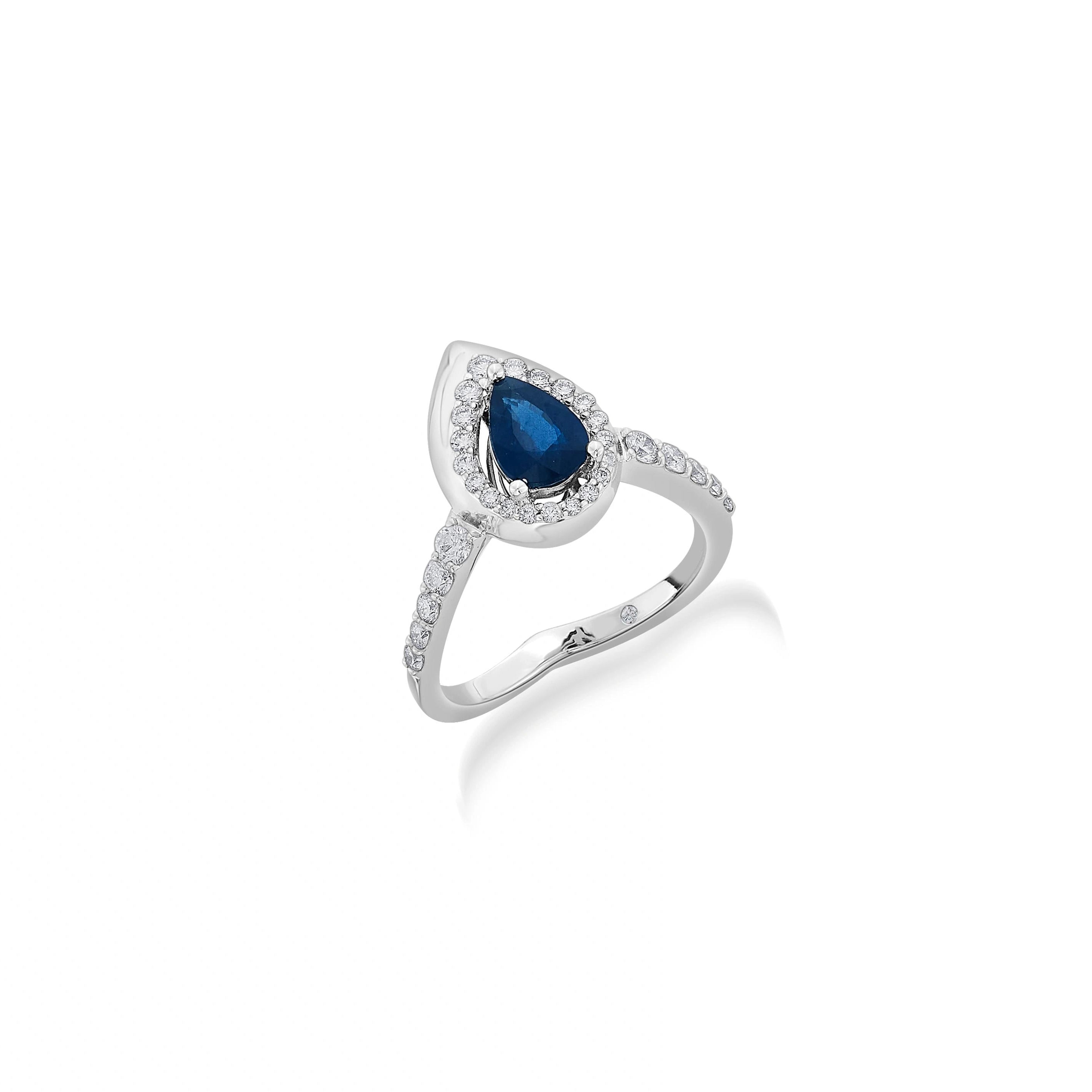Toren Royal Teardrop Halo Ring