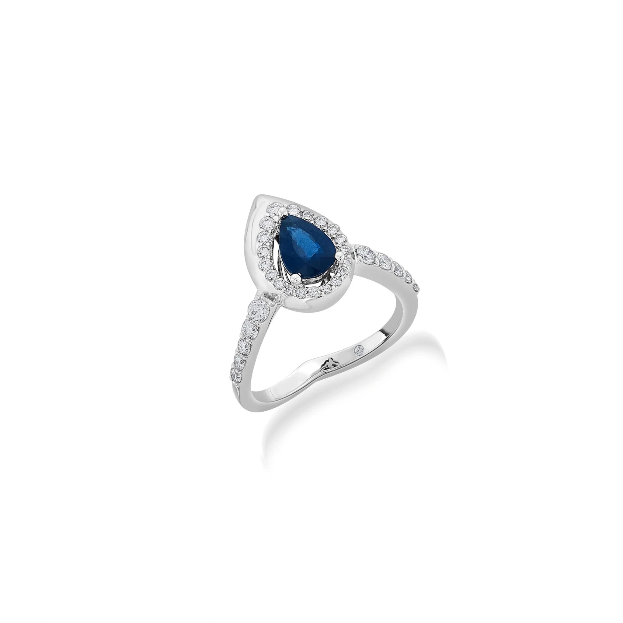 Toren Royal Teardrop Halo Ring - Zen Diamond India