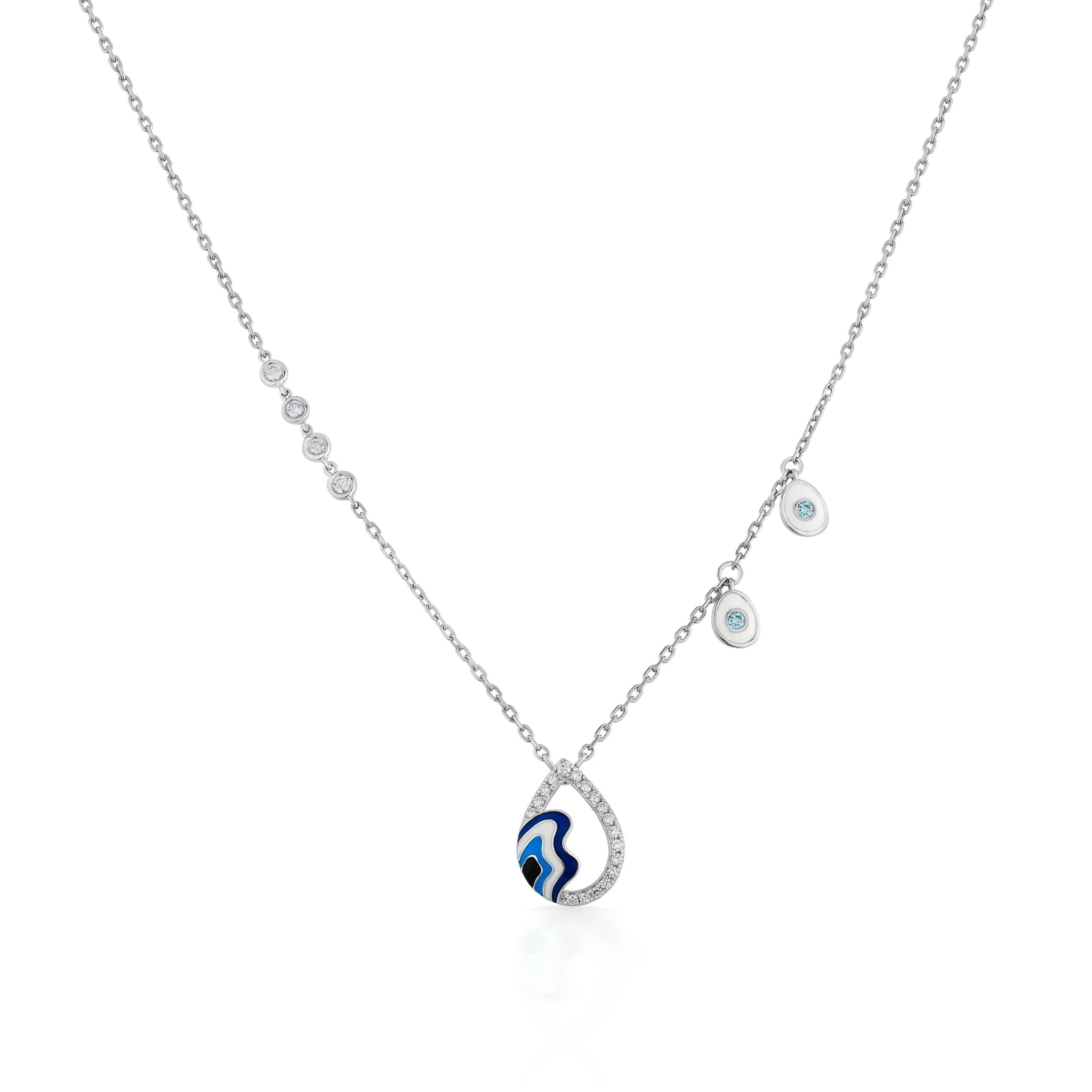 Quirky Ocean Drop Sparkle Pendant - Zen Diamond India