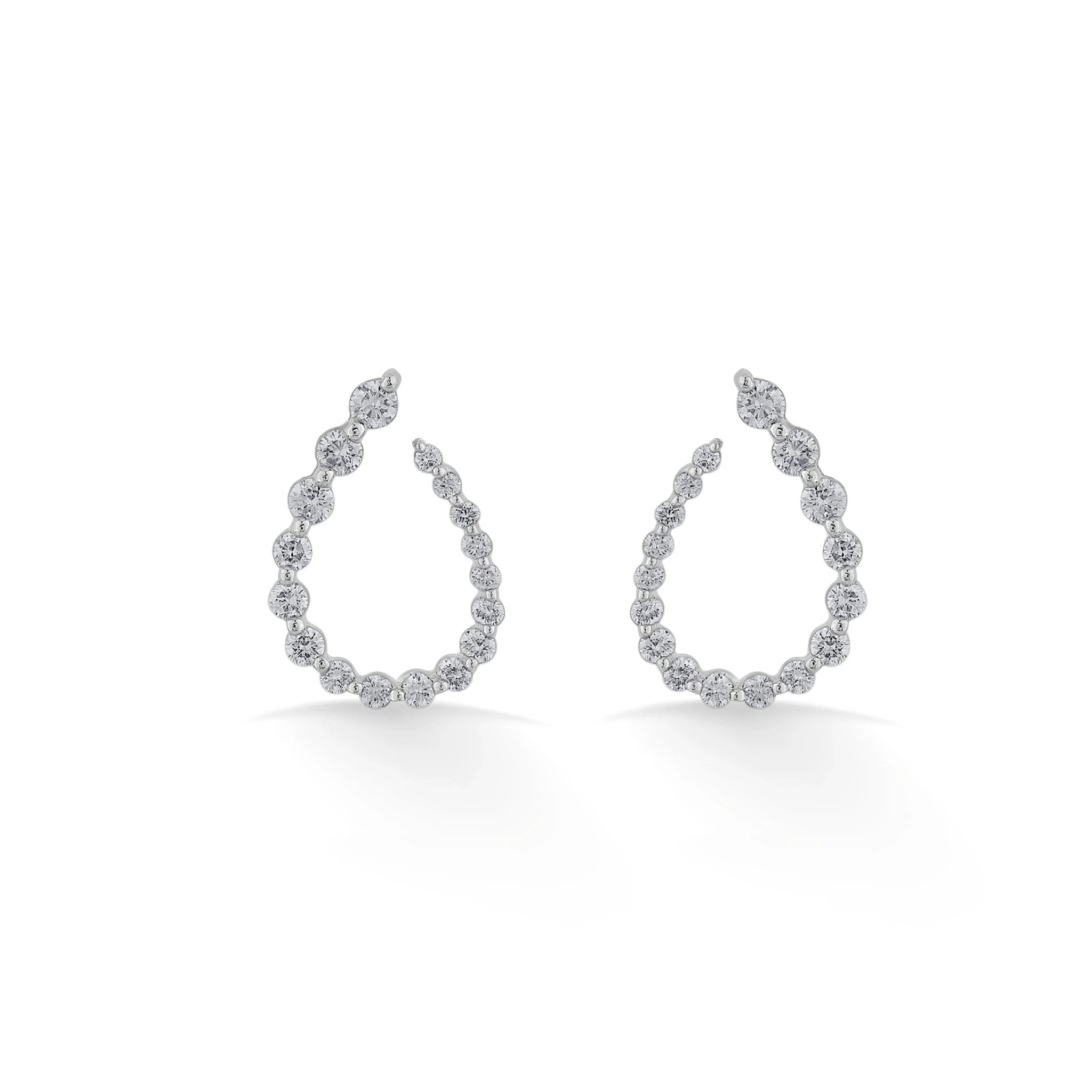 Sassy Luna Teardrop Hoops - Zen Diamond India