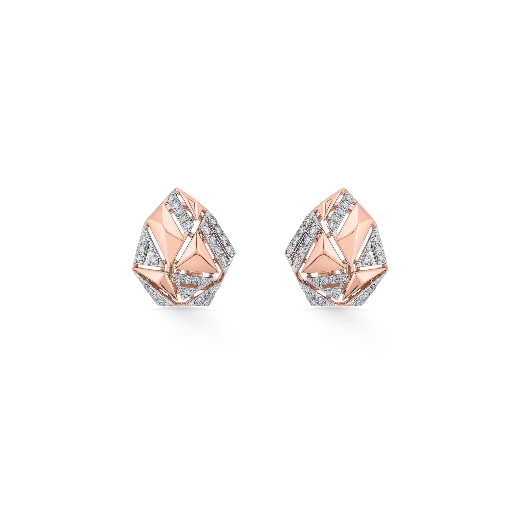 Soiree Prism Edge Diamond Studs - Zen Diamond India