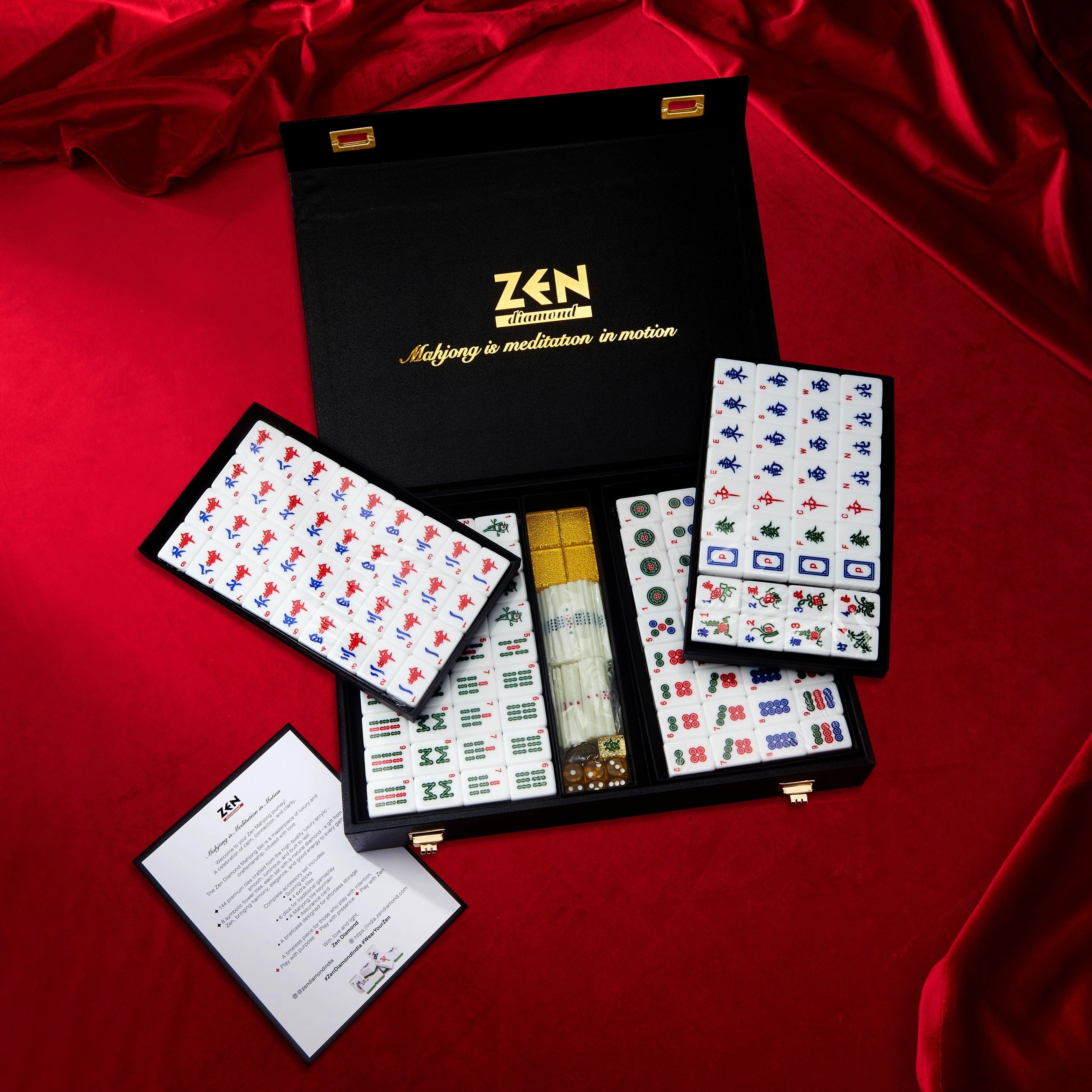 Zen Diamond Glittering Gold Mahjong Set - Zen Diamond India