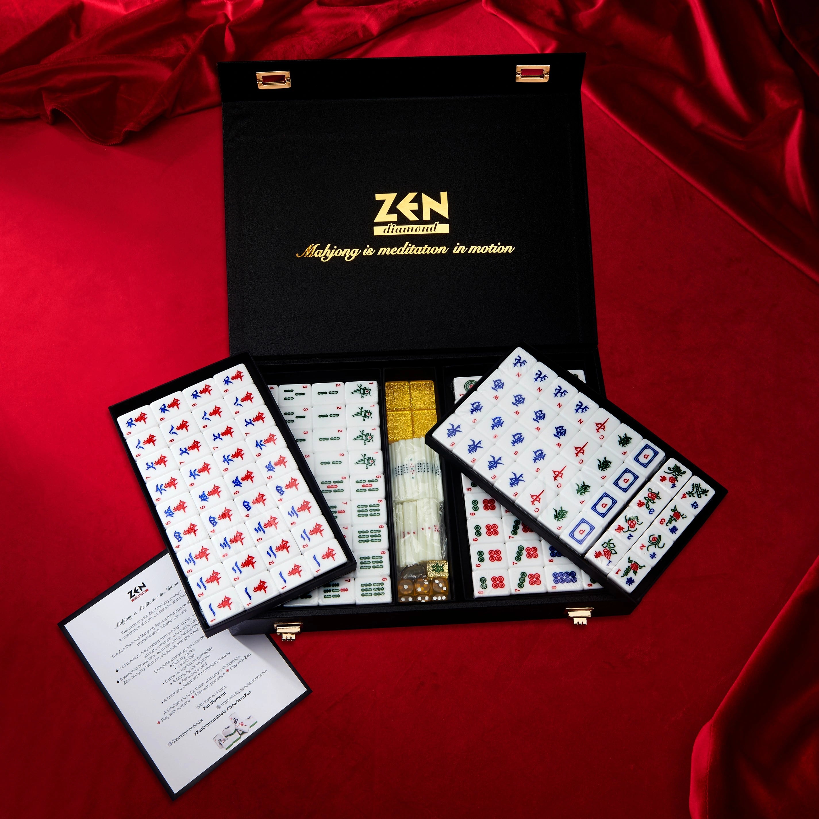 Zen Diamond Glittering Gold Mahjong Set - Zen Diamond India