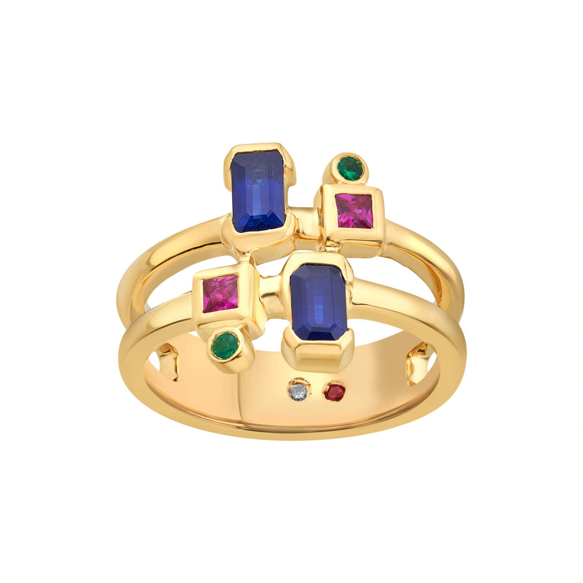 Aria Abstract Prism Ring - Zen Diamond India