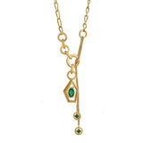 Aria Emerald Eye Necklace - Zen Diamond India