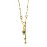 Aria Emerald Eye Necklace - Zen Diamond India