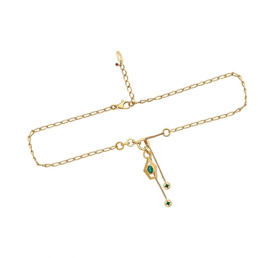 Aria Emerald Eye Necklace - Zen Diamond India