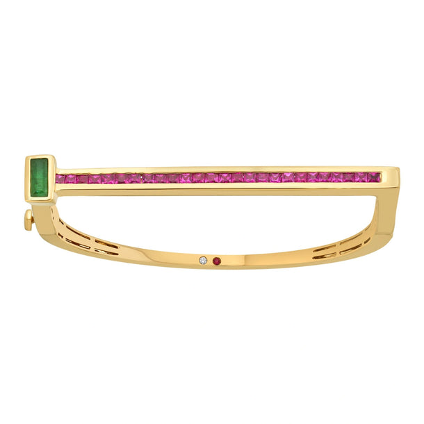 Aria Emerald Edge Bracelet - Zen Diamond India