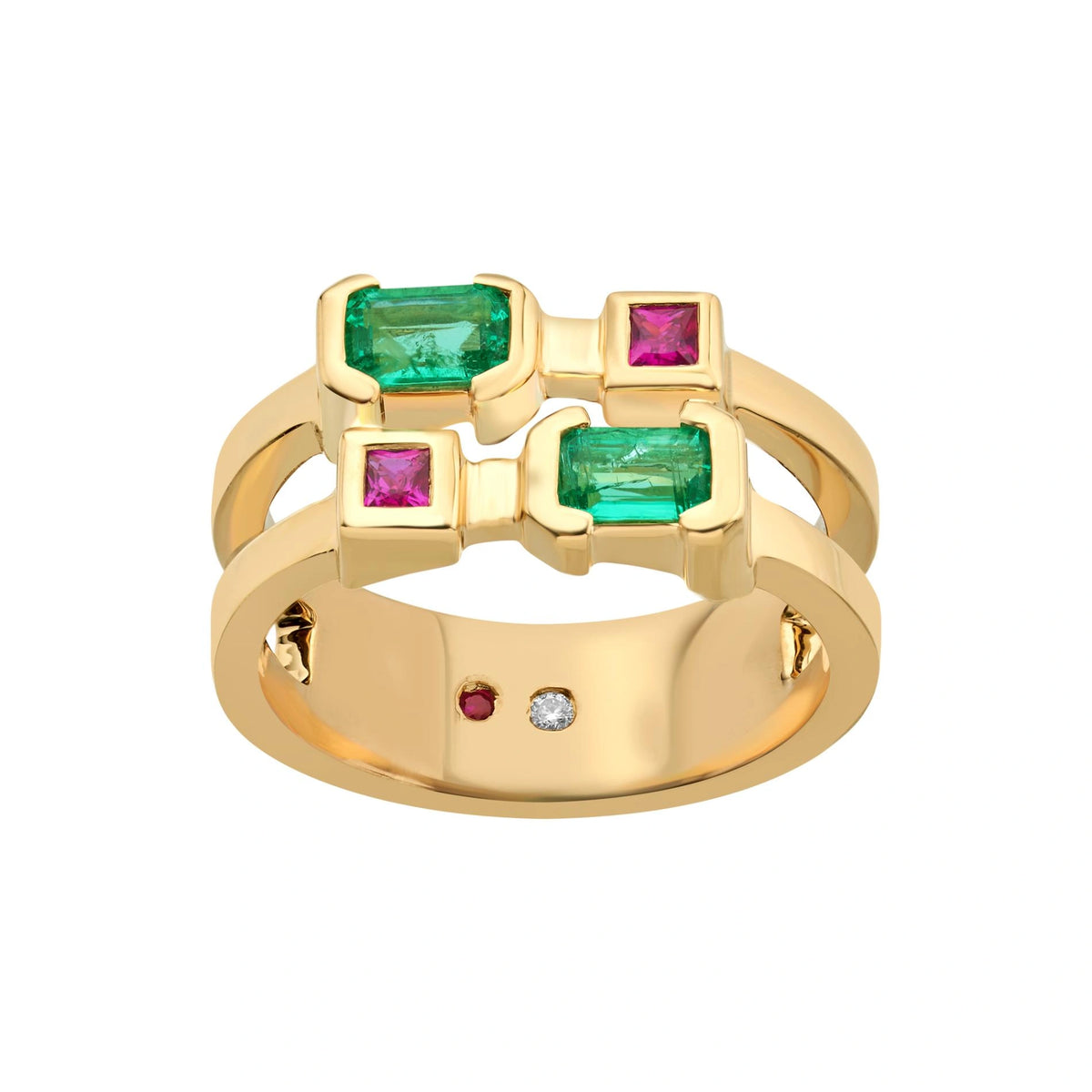 Aria Emerald Mosaic Band - Zen Diamond India