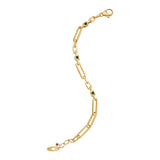 Aria Emerald Edge Link Bracelet - Zen Diamond India