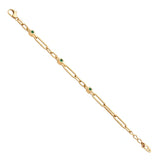 Aria Emerald Edge Link Bracelet - Zen Diamond India