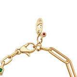 Aria Emerald Edge Link Bracelet - Zen Diamond India