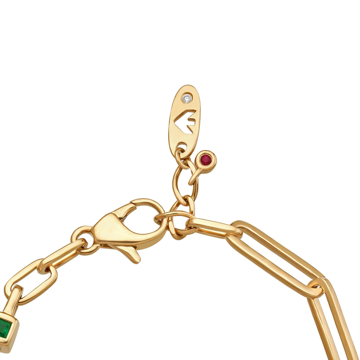 Aria Emerald Edge Link Bracelet - Zen Diamond India