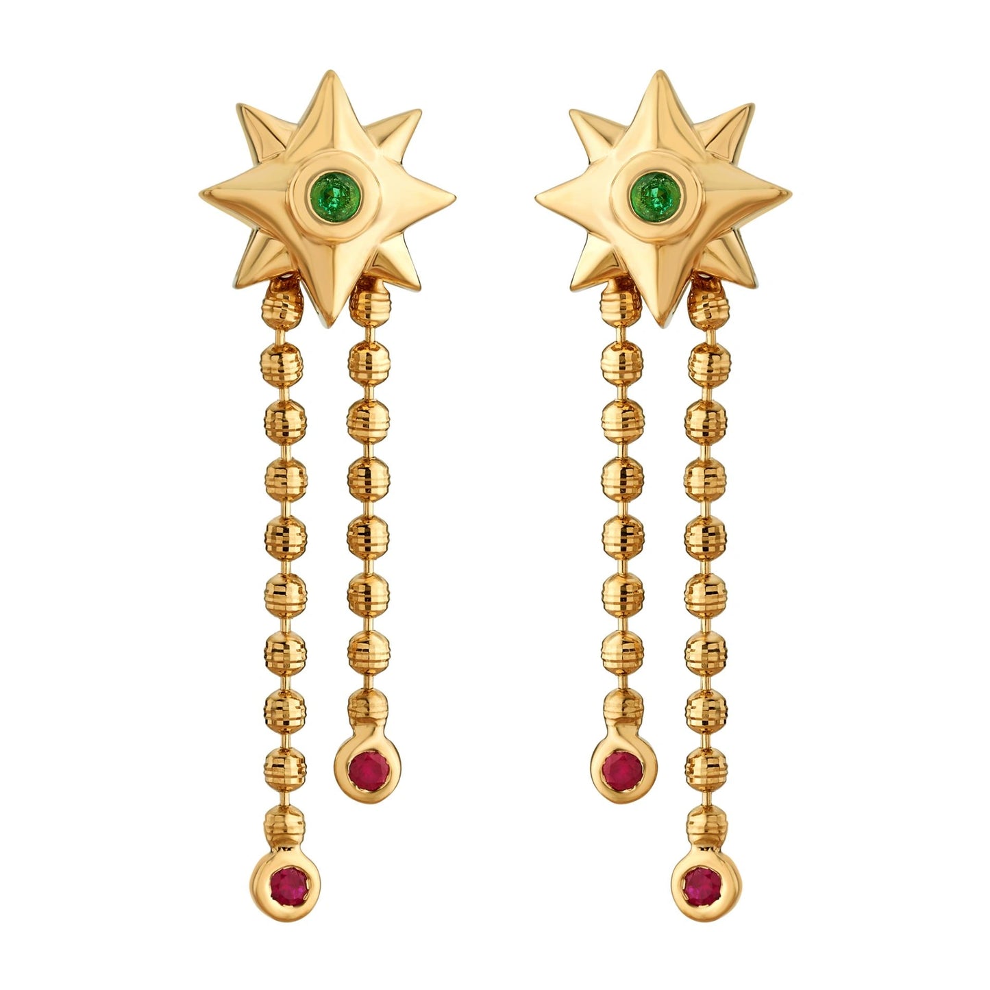 Aria Solar Starburst Drop Earrings - Zen Diamond India