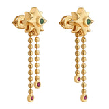 Aria Solar Starburst Drop Earrings - Zen Diamond India
