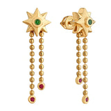Aria Solar Starburst Drop Earrings - Zen Diamond India