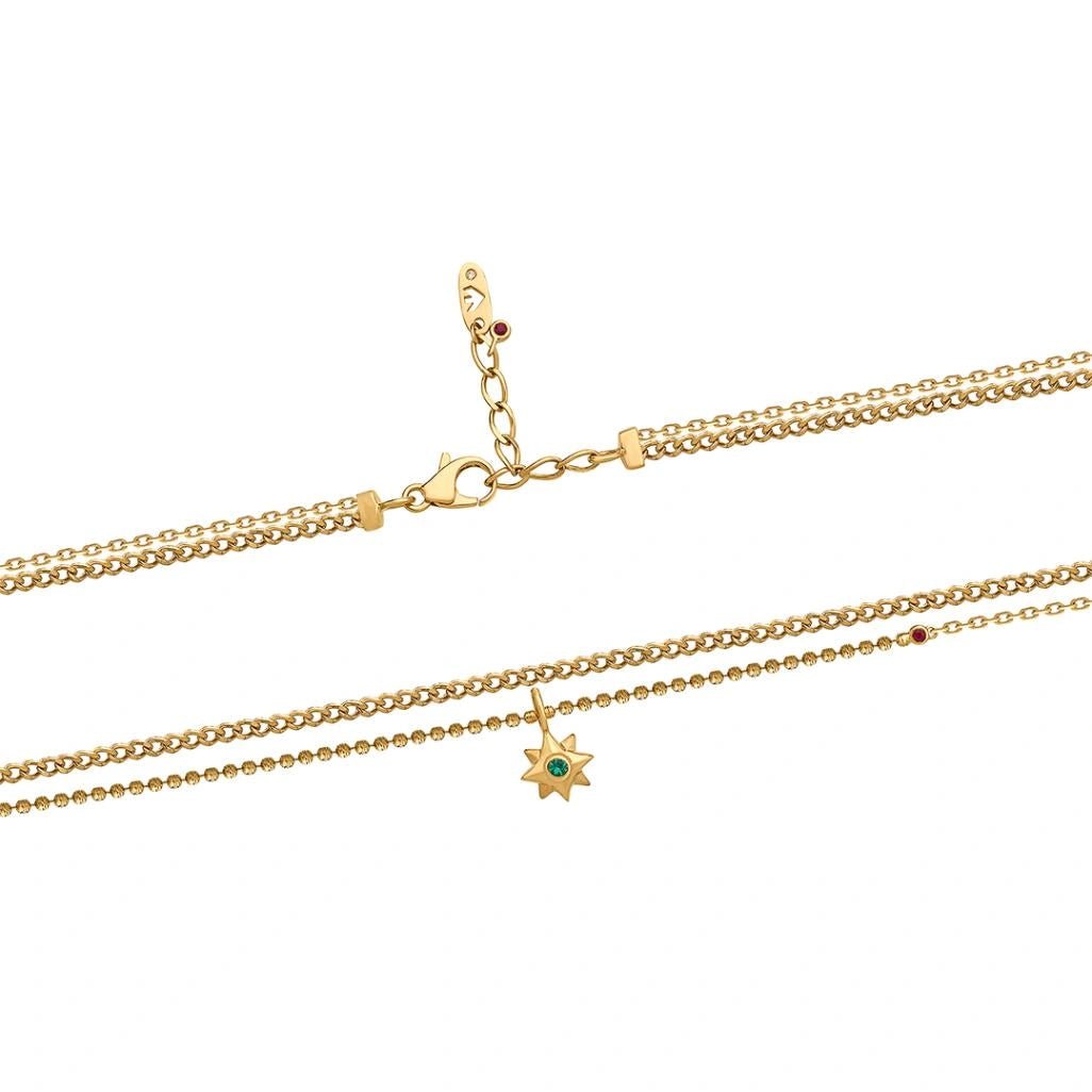 Aria Gilded Star Layer Necklace - Zen Diamond India