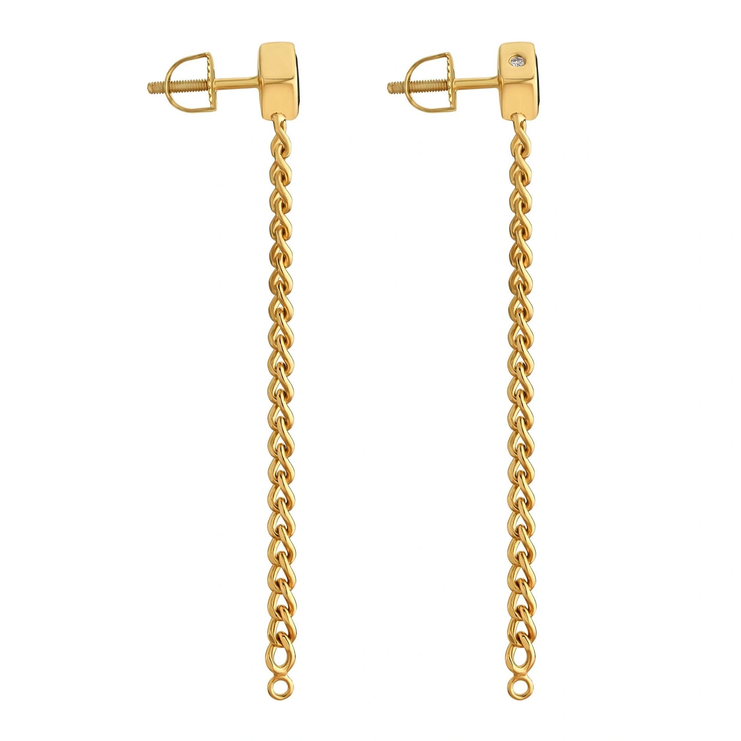 Aria Emerald Link Drop Earrings - Zen Diamond India