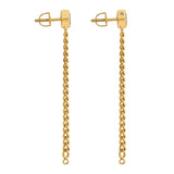 Aria Emerald Link Drop Earrings - Zen Diamond India
