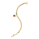 Aria Ruby Bloom Link Bracelet - Zen Diamond India