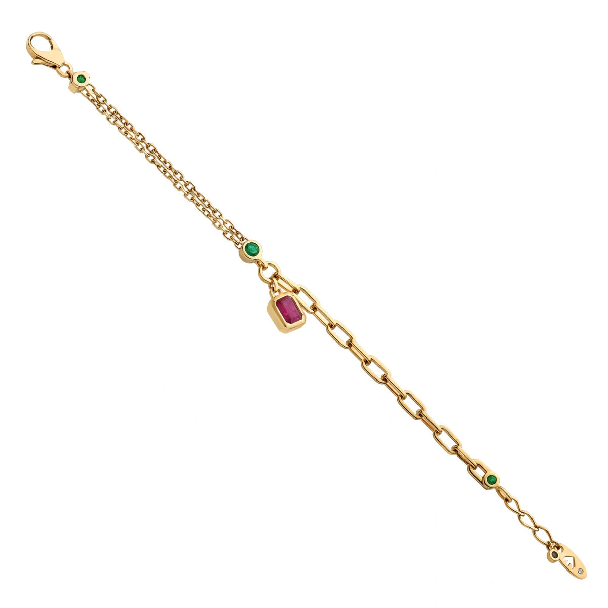 Aria Ruby Bloom Link Bracelet - Zen Diamond India