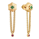 Aria Emerald Crown Chain Drops - Zen Diamond India