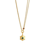 Aria Hexa - Gem Charm Necklace - Zen Diamond India