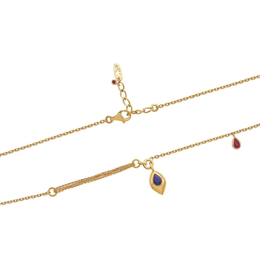 Aria Azure Tear Necklace - Zen Diamond India