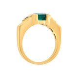 Aria Emerald Trilliant Trio Ring - Zen Diamond India