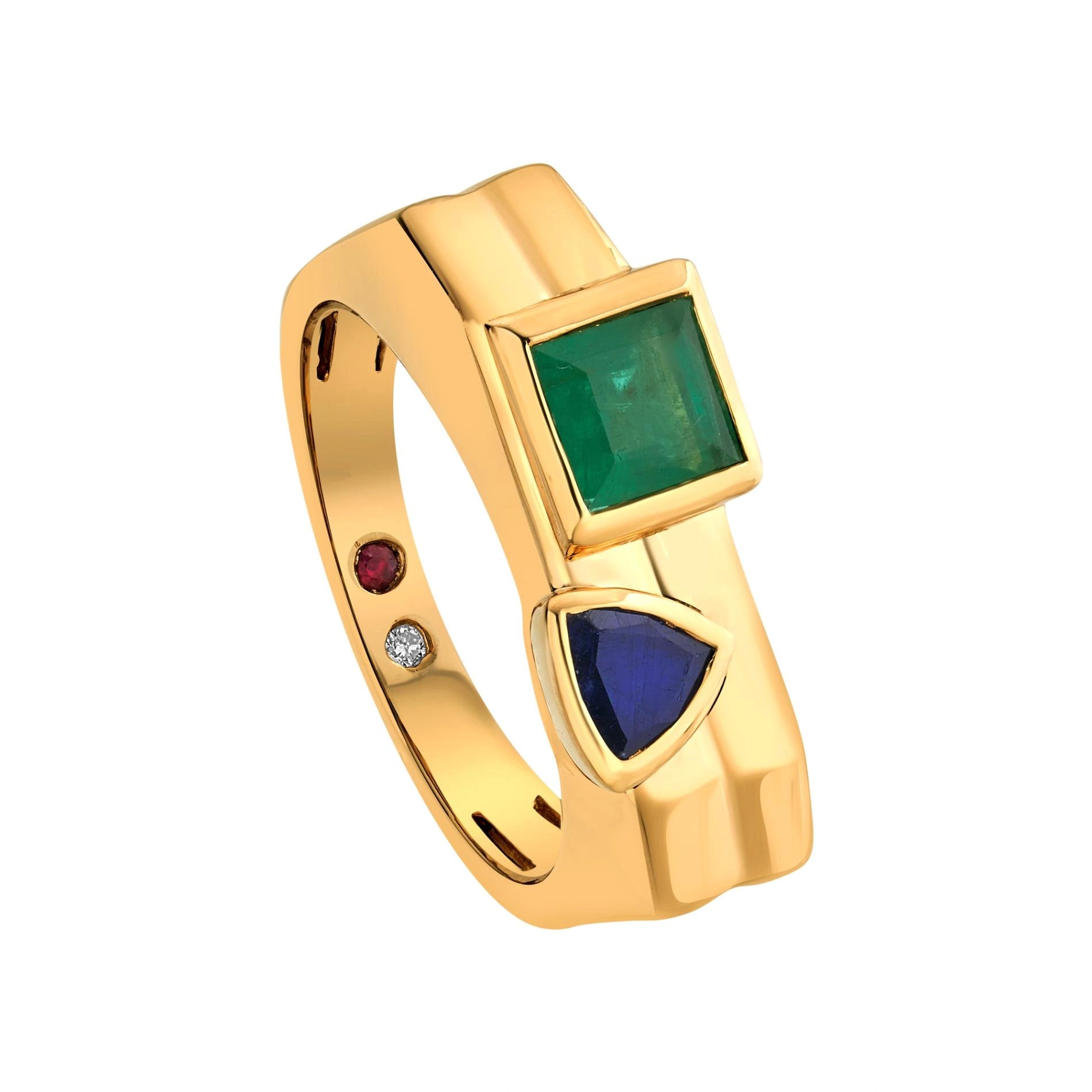 Aria Dual - Gem Offset Band - Zen Diamond India