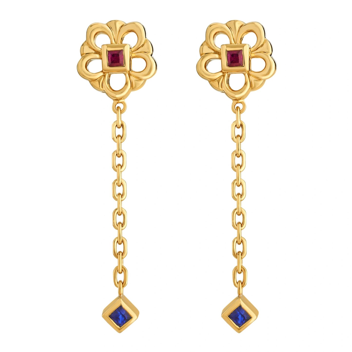Aria Floral Cascade Drops - Zen Diamond India