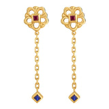 Aria Floral Cascade Drops - Zen Diamond India