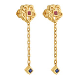 Aria Floral Cascade Drops - Zen Diamond India