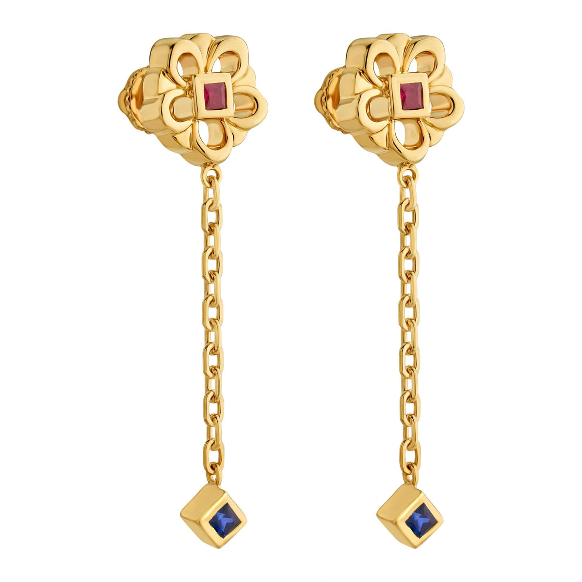 Aria Floral Cascade Drops - Zen Diamond India
