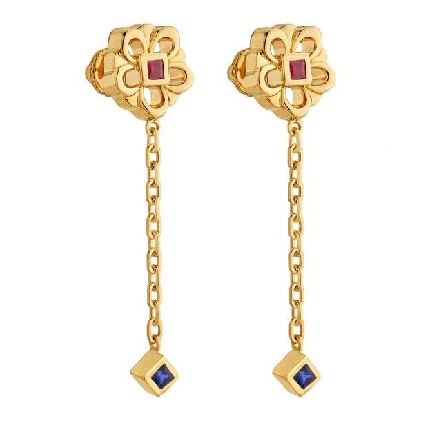 Aria Floral Cascade Drops - Zen Diamond India