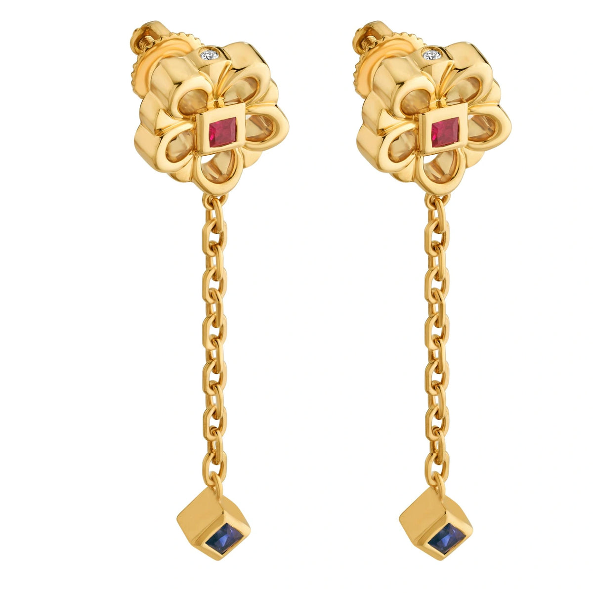 Aria Floral Cascade Drops - Zen Diamond India