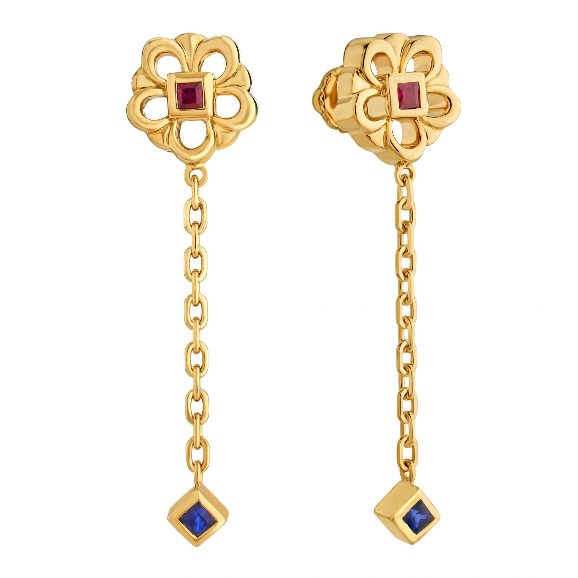 Aria Floral Cascade Drops - Zen Diamond India
