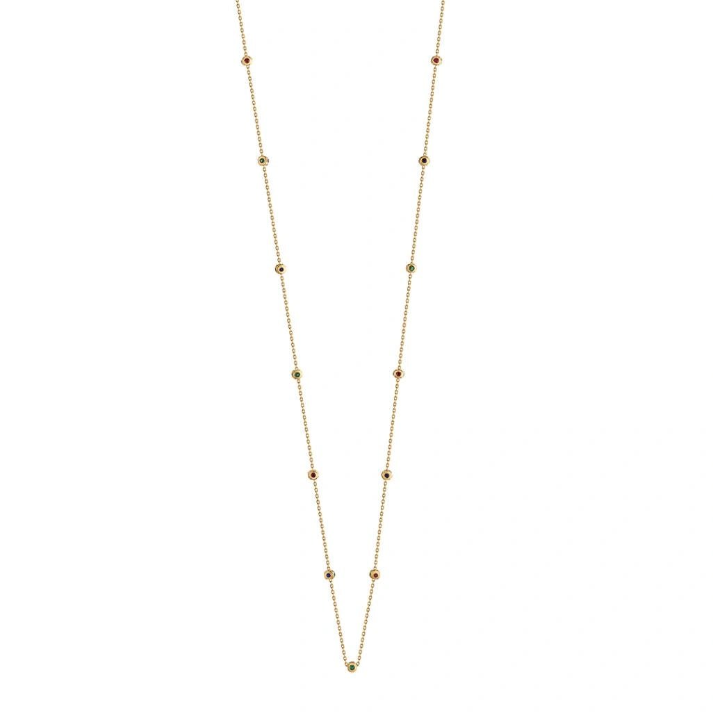 Aria Rainbow Dot Necklace - Zen Diamond India