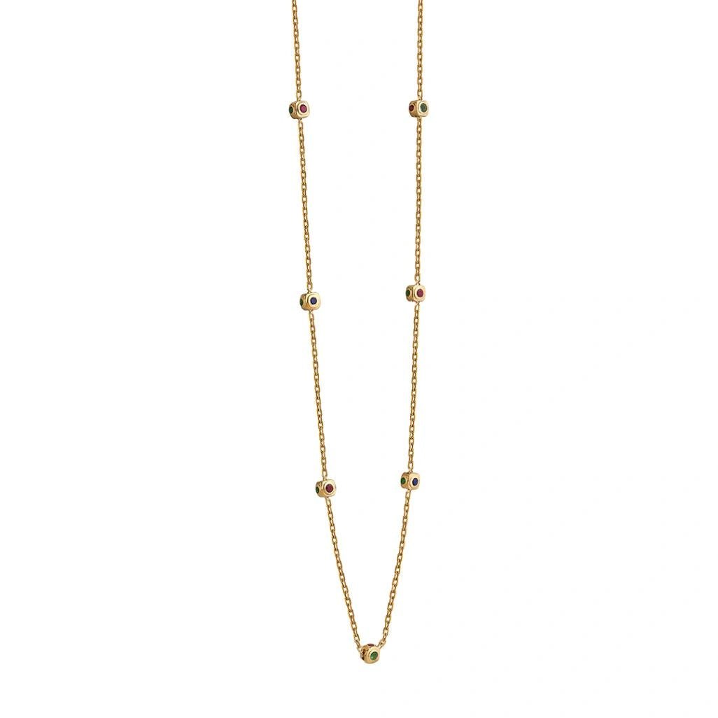 Aria Rainbow Dot Necklace - Zen Diamond India